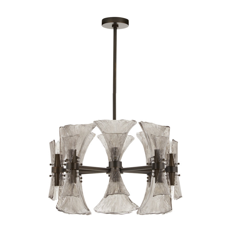 Gwendolyn 16-Light Chandelier with Smoke Glass: Artistic, Modern, and Elegant Lighting
