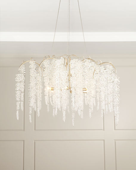 Cascading Crystal Branch Six-Light Chandelier