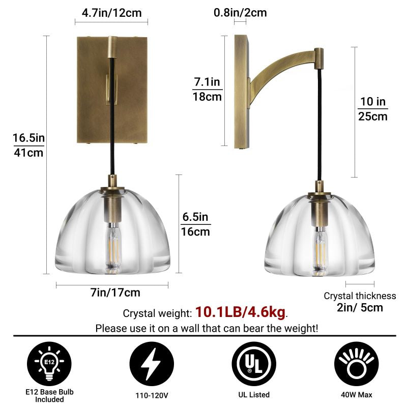 Borealis Crystal Wall Sconce