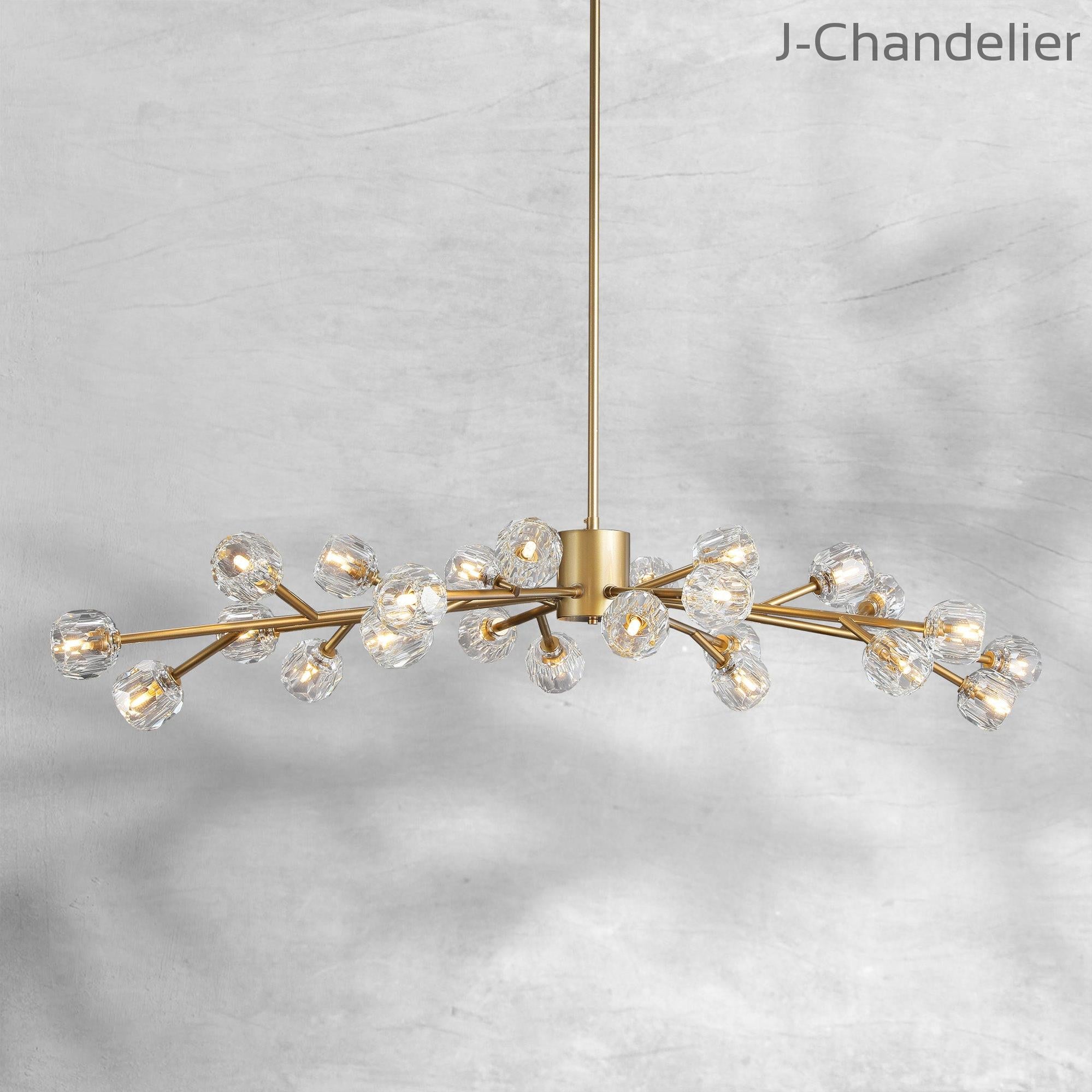 Bille De Crystal Round Chandelier 72"