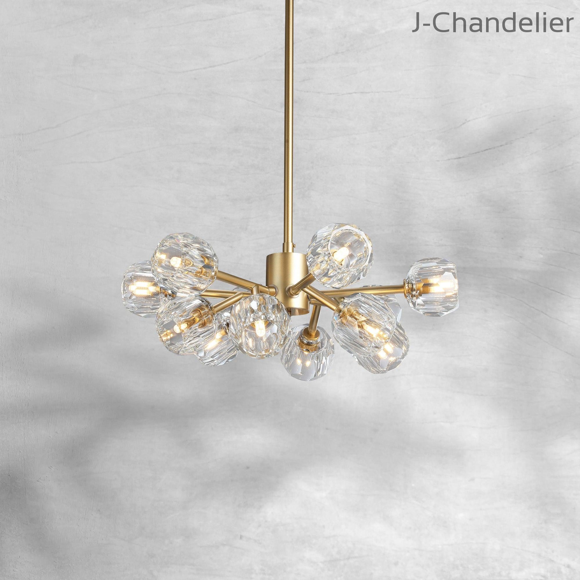 Bille De Crystal Round Chandelier 36"
