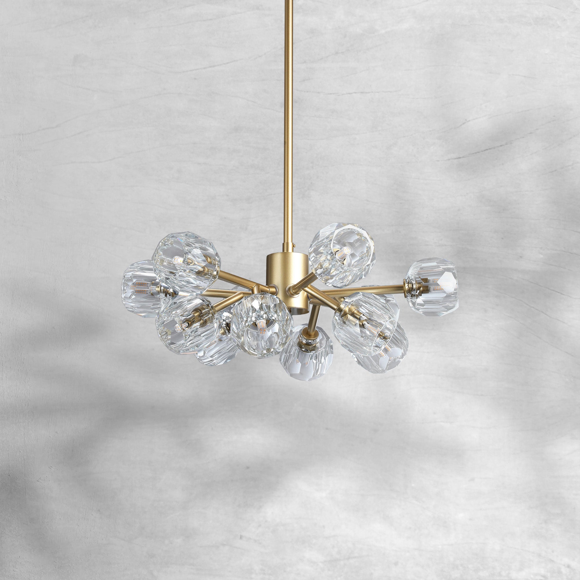 Bille De Crystal Round Chandelier 36"