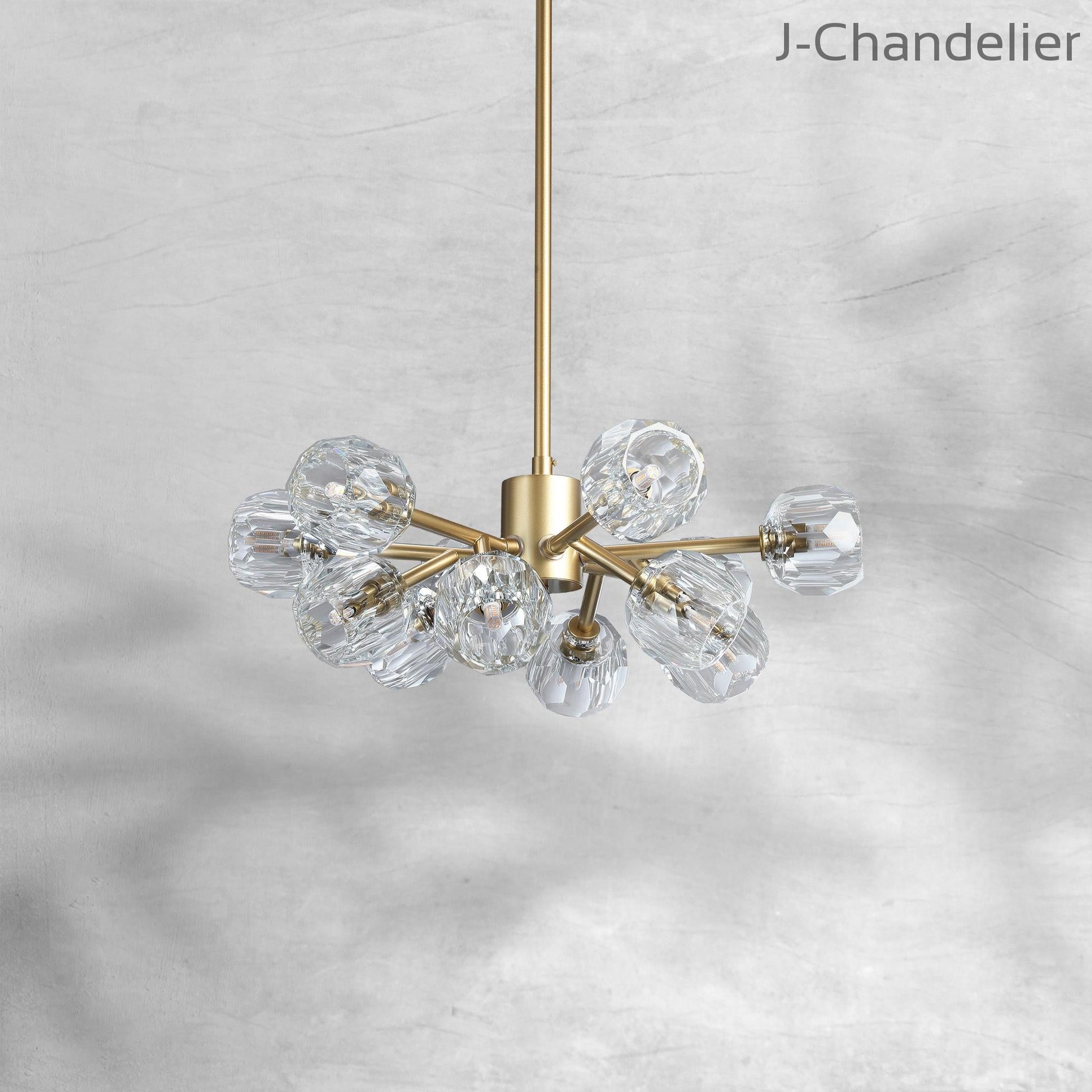 Bille De Crystal Round Chandelier 36"