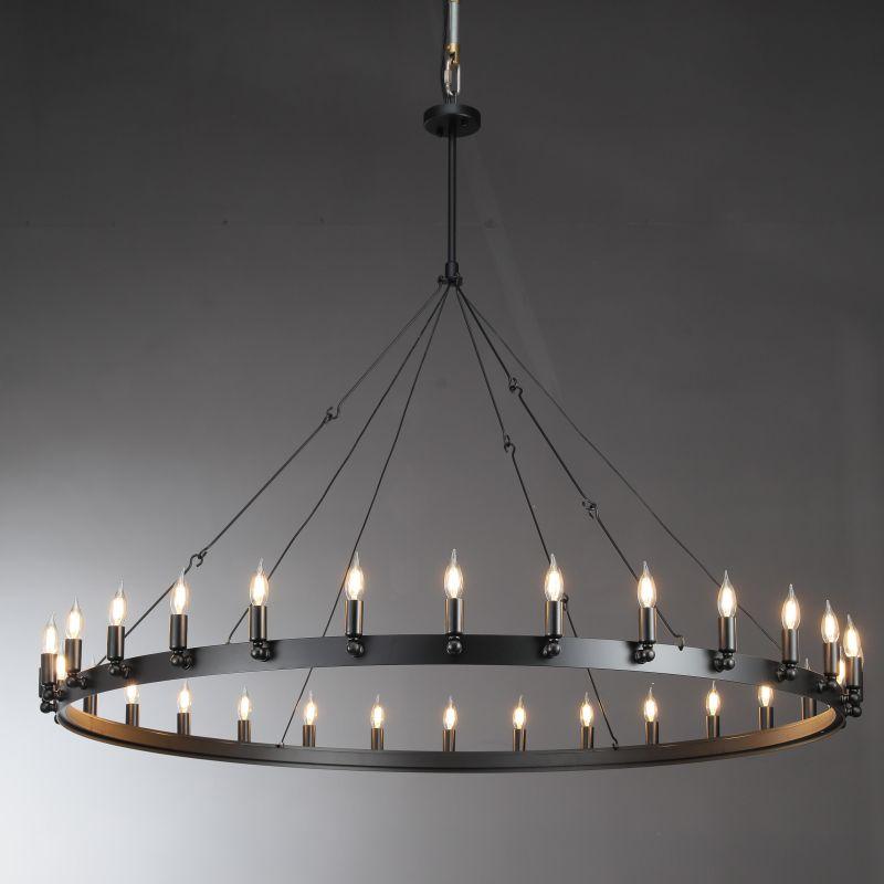 Celestine Vintage Candelabra Round Chandelier