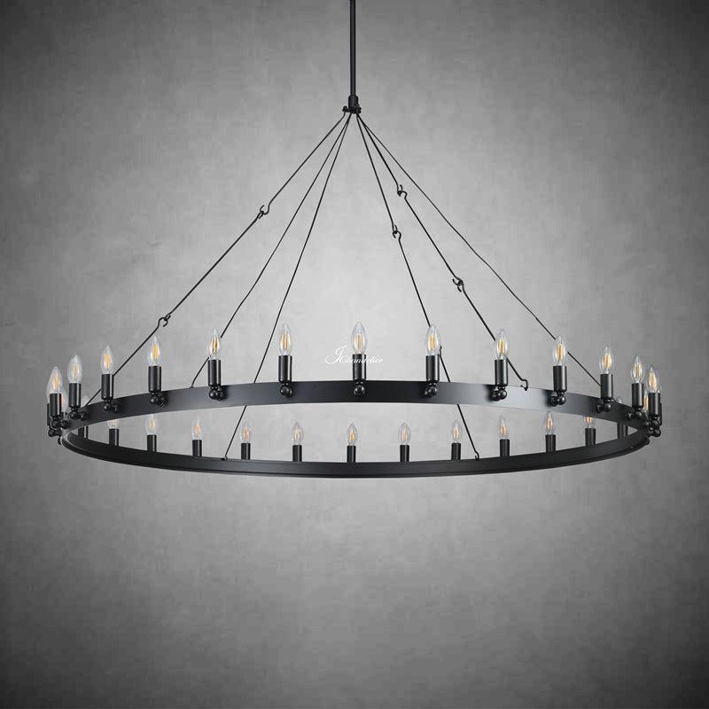 Celestine Vintage Candelabra Round Chandelier