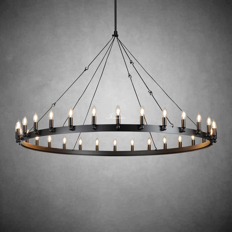 Celestine Vintage Candelabra Round Chandelier