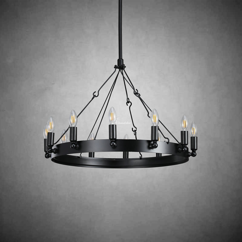Camina Vintage Candelabra Round Chandelier