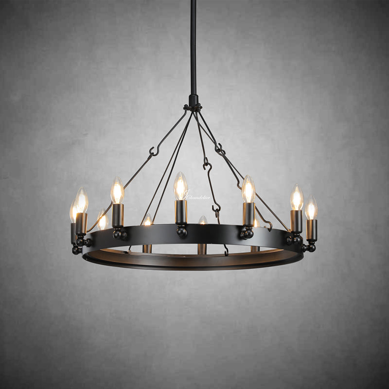 Camina Vintage Candelabra Round Chandelier