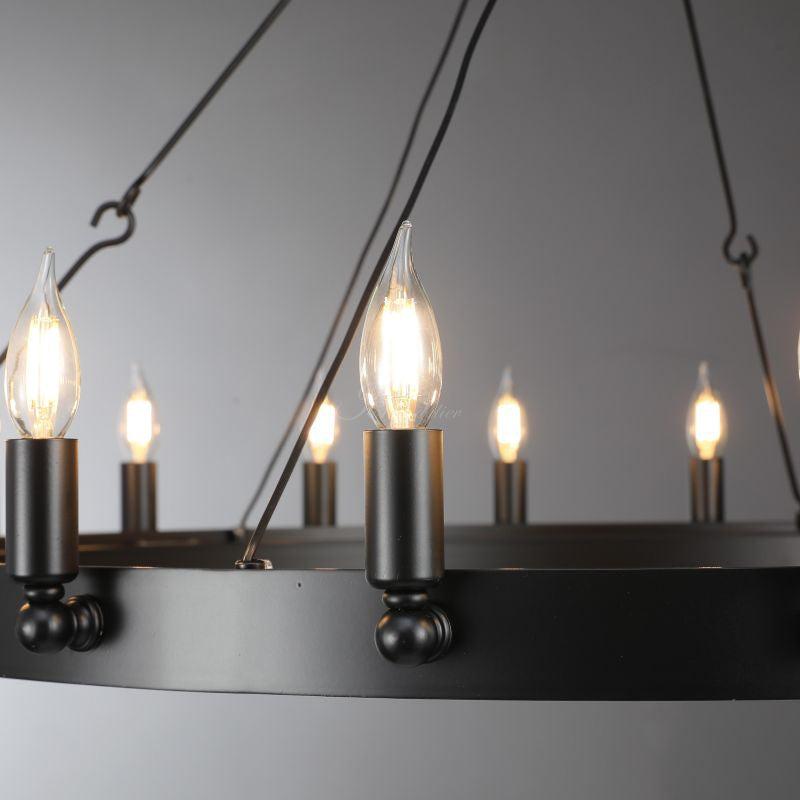 Celestine Vintage Candelabra Round Chandelier