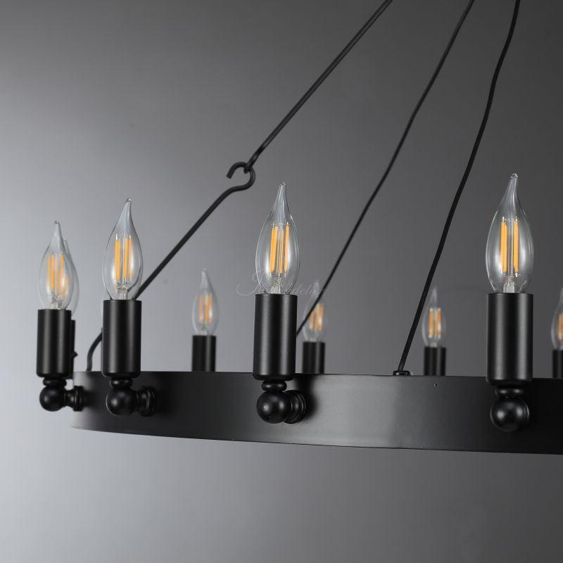 Celestine Vintage Candelabra Round Chandelier