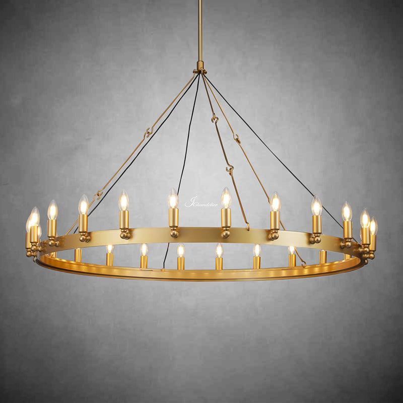 Celestine Vintage Candelabra Round Chandelier