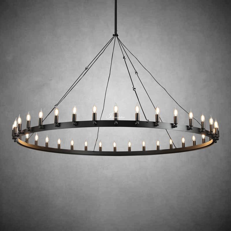 Celestine Vintage Candelabra Round Chandelier