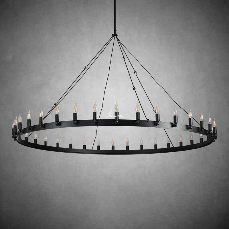 Celestine Vintage Candelabra Round Chandelier