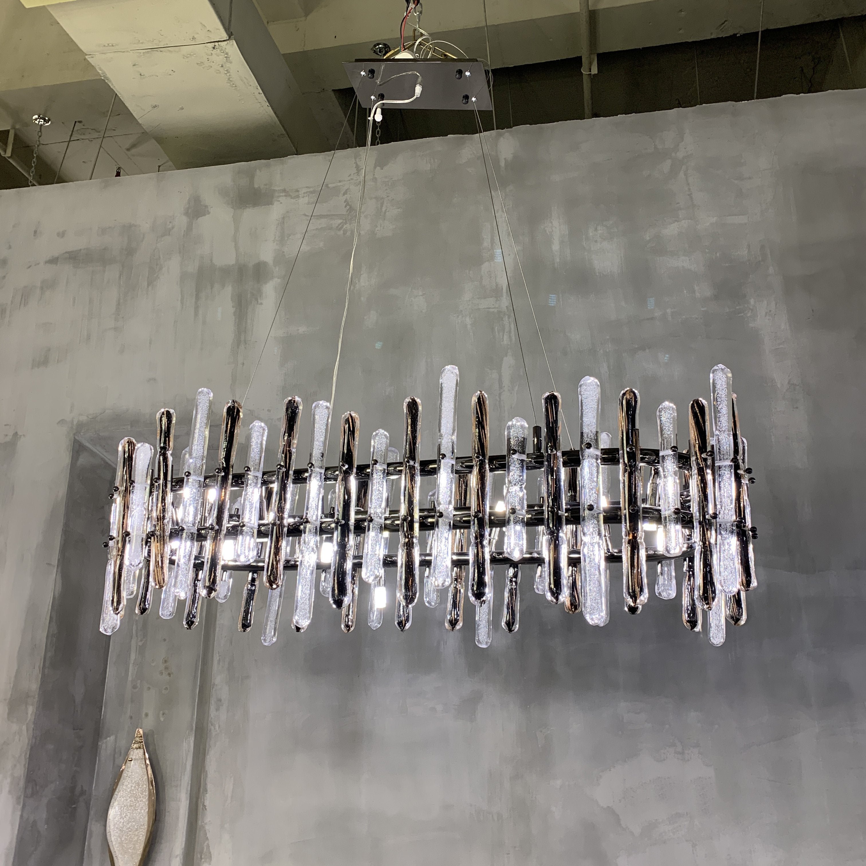 Brous Linear Glass Chandelier
