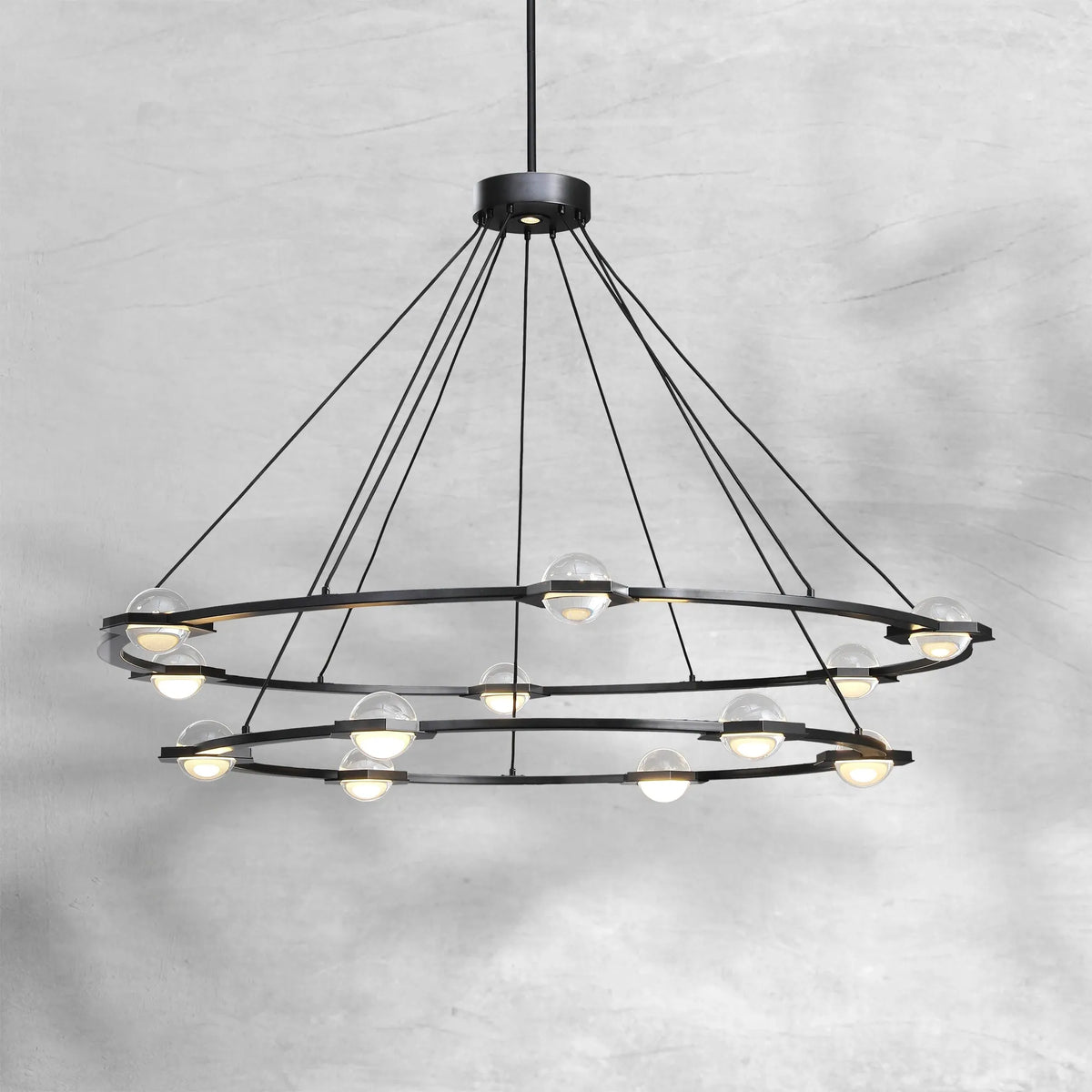 Eldric Two-Tier Round Chandelier 48" 60"