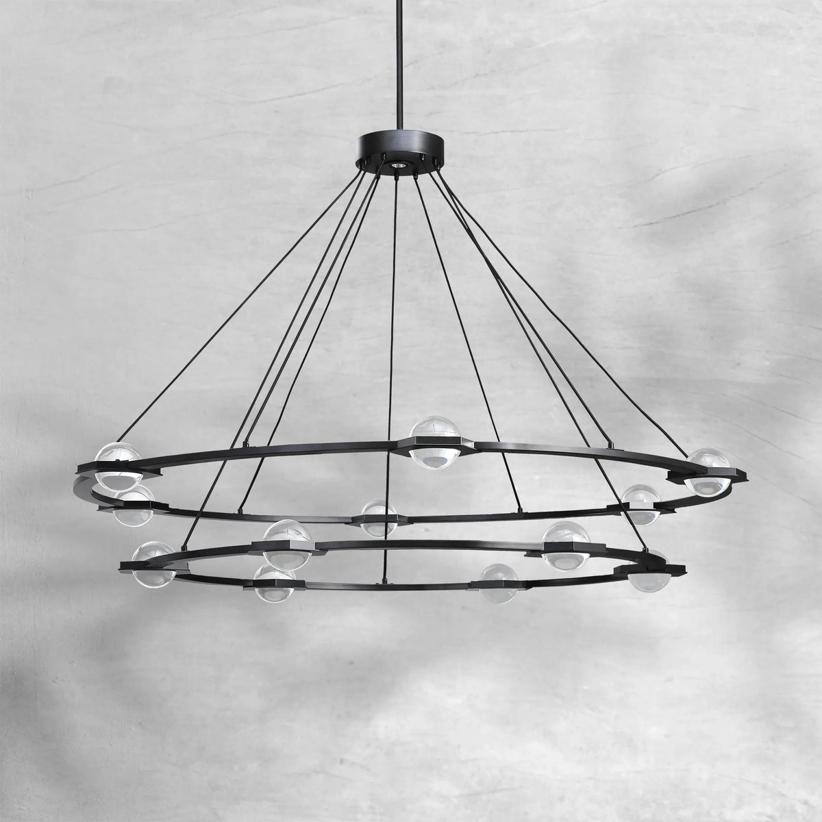Eldric Two-Tier Round Chandelier 48" 60"