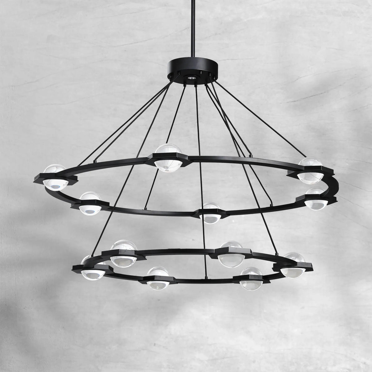 Eldric Two-Tier Round Chandelier 48" 60"