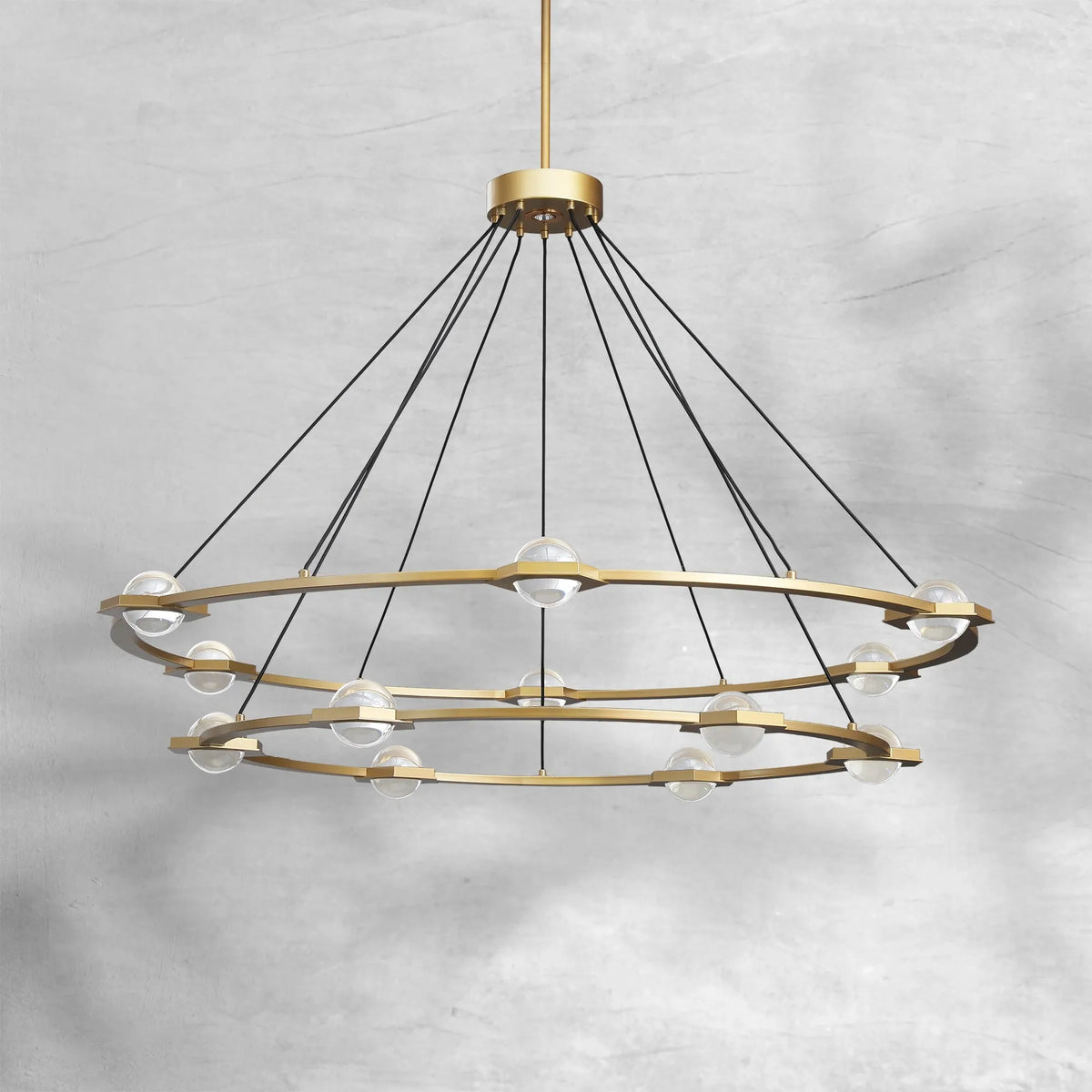 Eldric Two-Tier Round Chandelier 48" 60"
