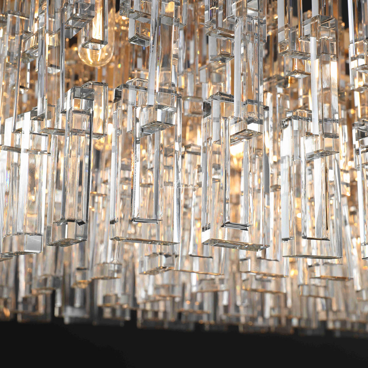 Montis Modern Rectangular Chandelier 60"