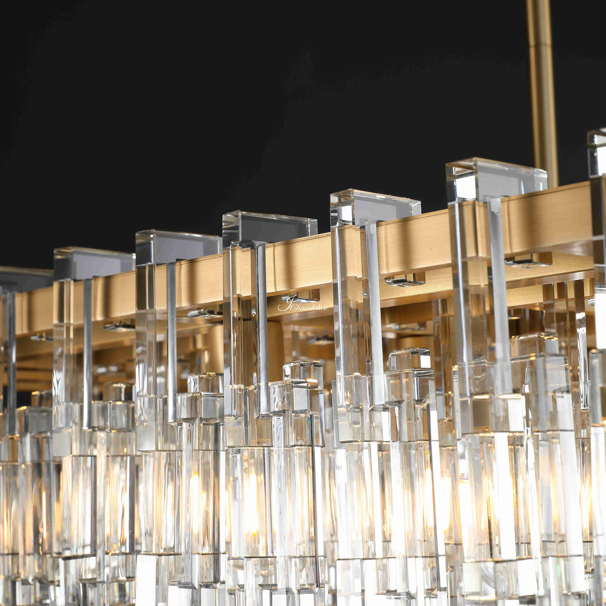 Montis Modern Rectangular Chandelier 60"