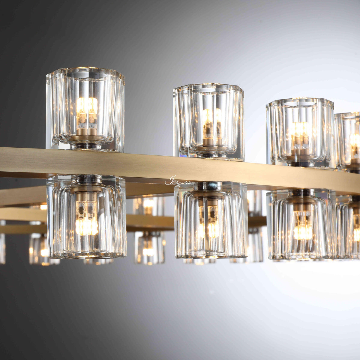 Auraline Crystal Round 2-Tier Chandelier 60"