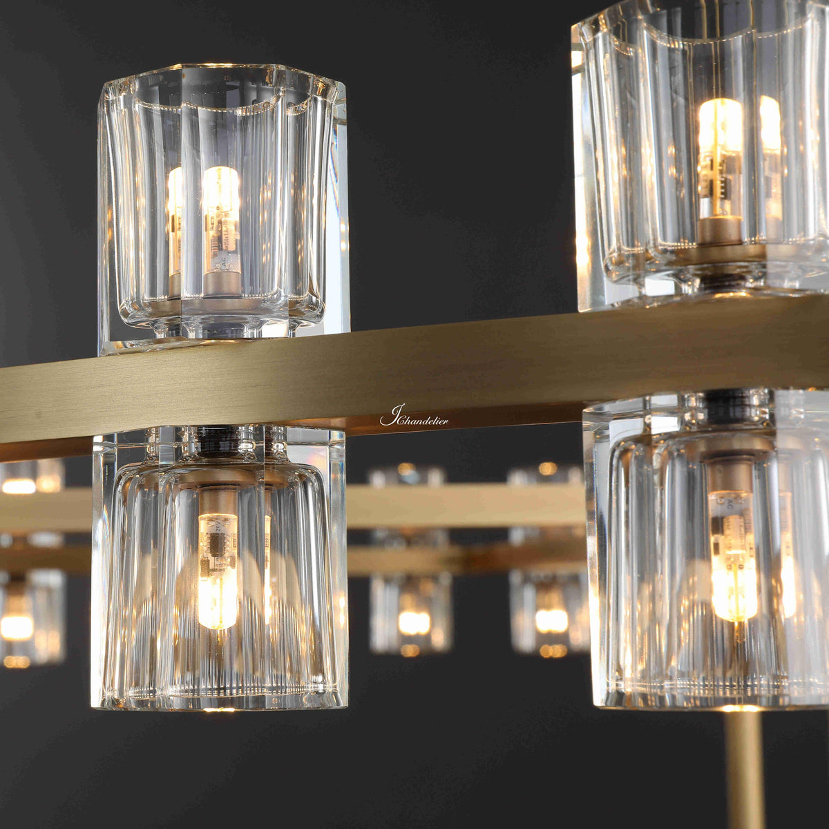 Auraline Crystal Round 2-Tier Chandelier 60"