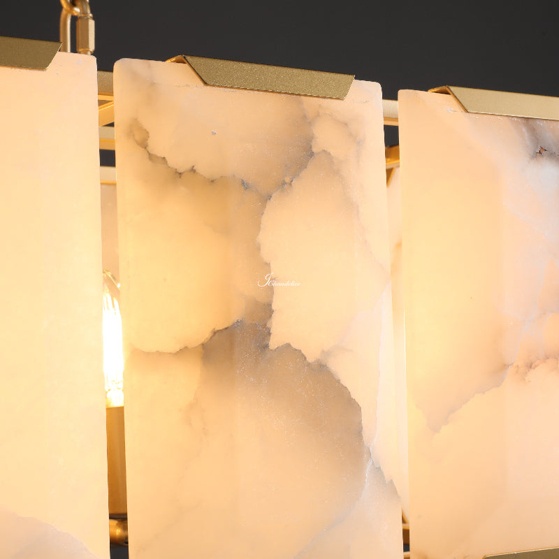 Harlew Calcite Rectangular Chandelier 54"