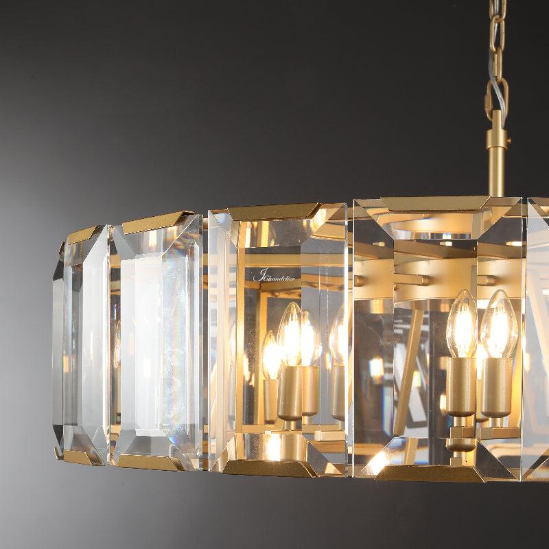 Harlew Crystal Round Chandelier 43"