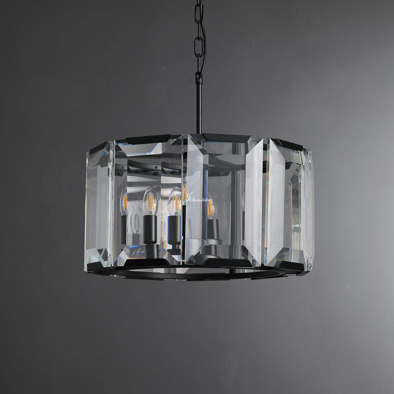 Harlew Crystal Round Chandelier 19"