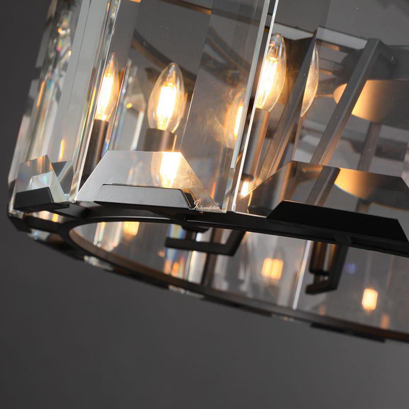 Harlew Crystal Round Chandelier 19"