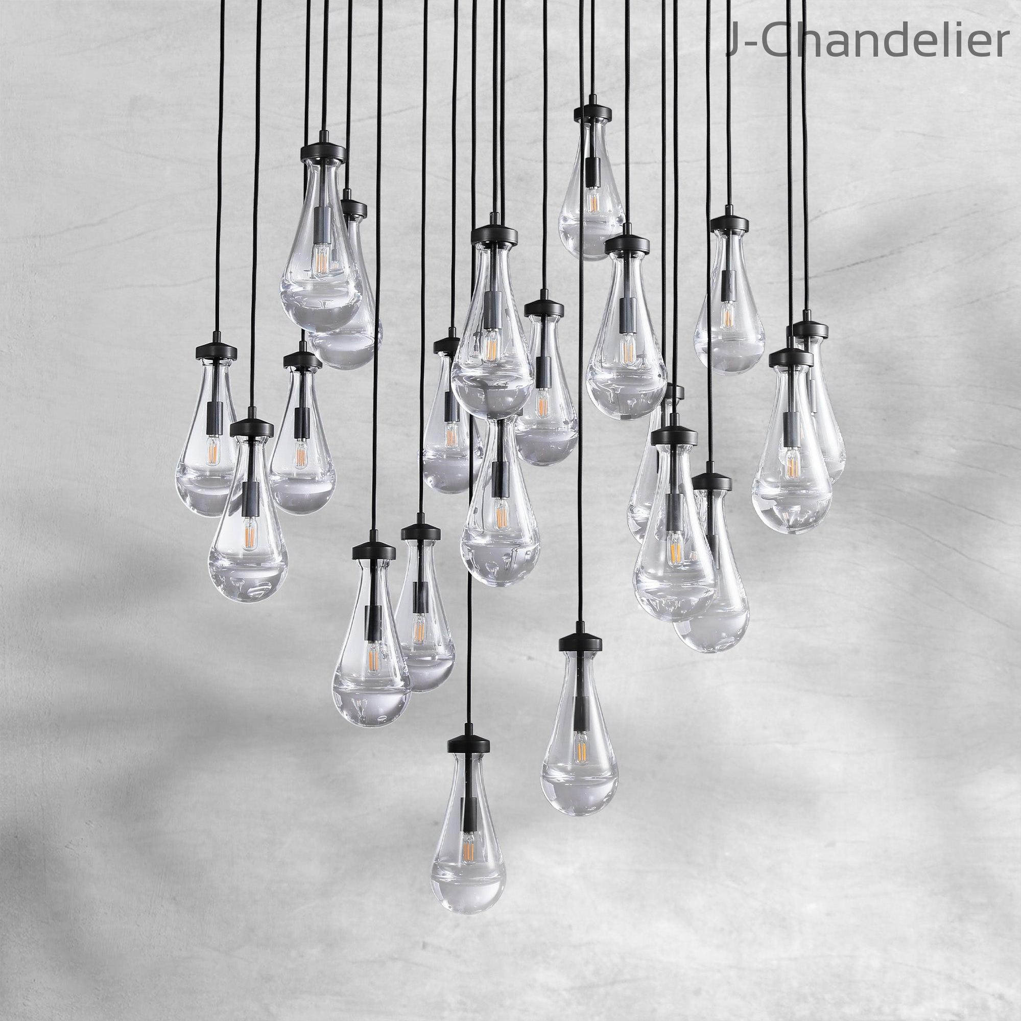 Raindrop Round Chandelier 47"