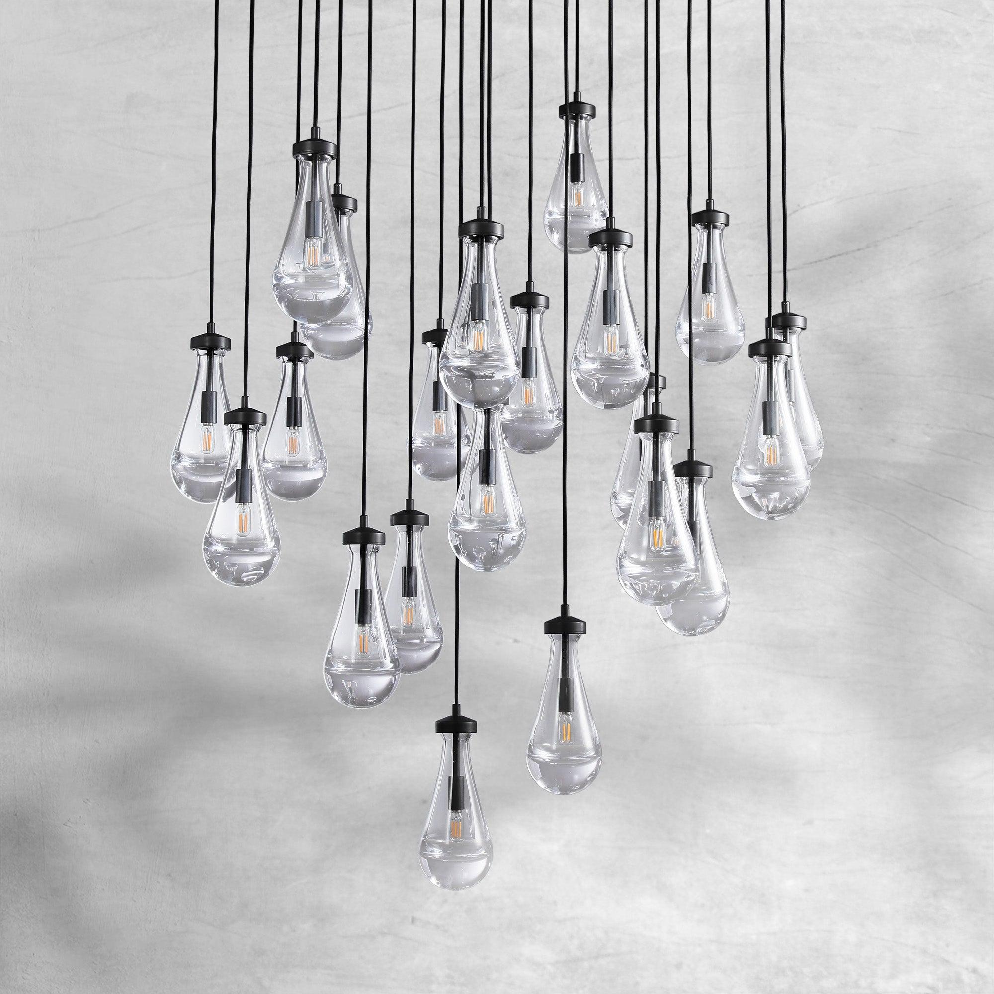 Raindrop Round Chandelier 47"