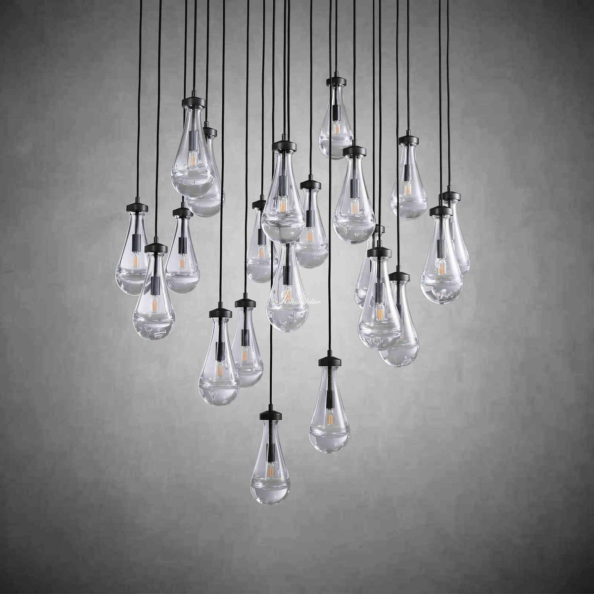 JC Raindrops Round Chandelier