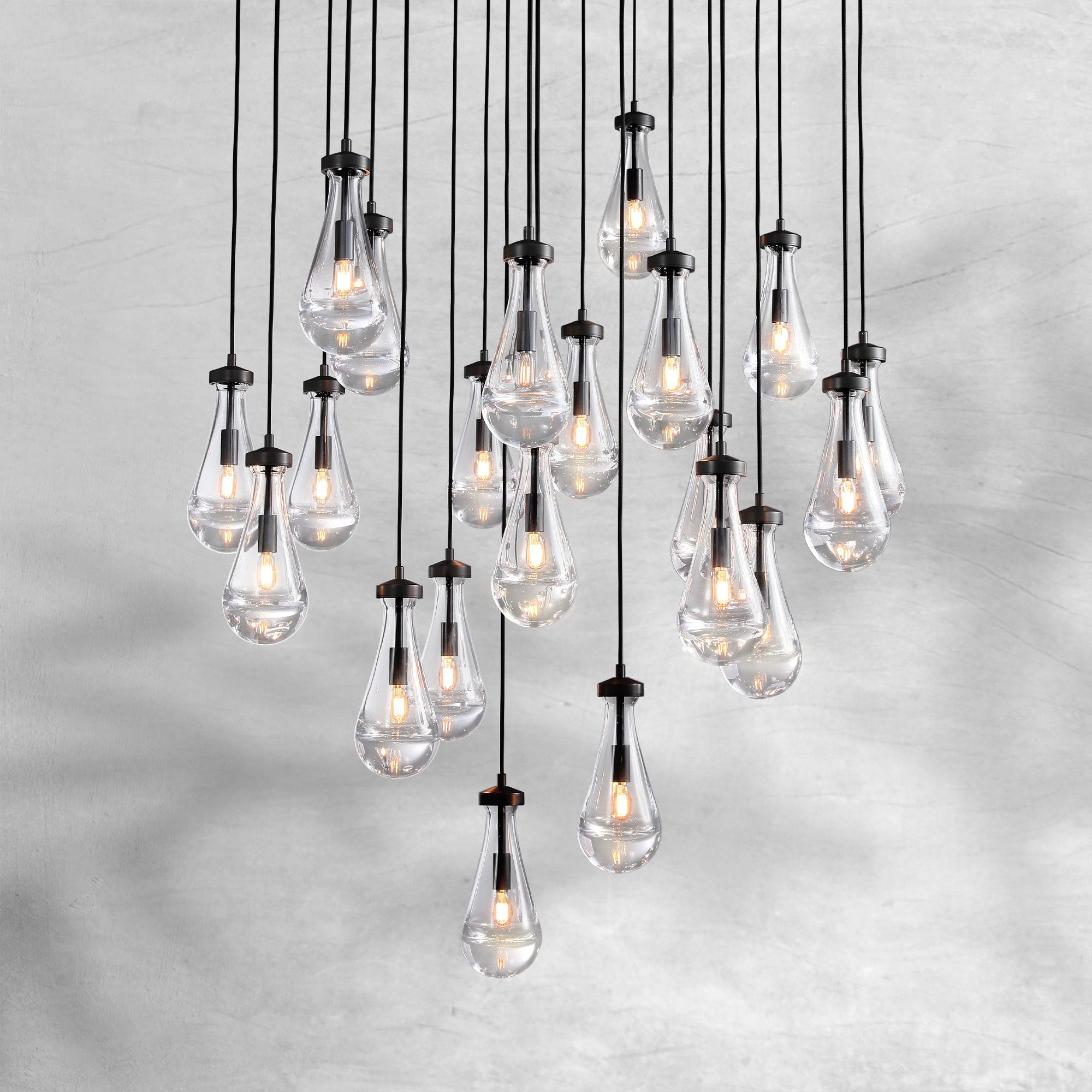 Raindrop Round Chandelier 47"