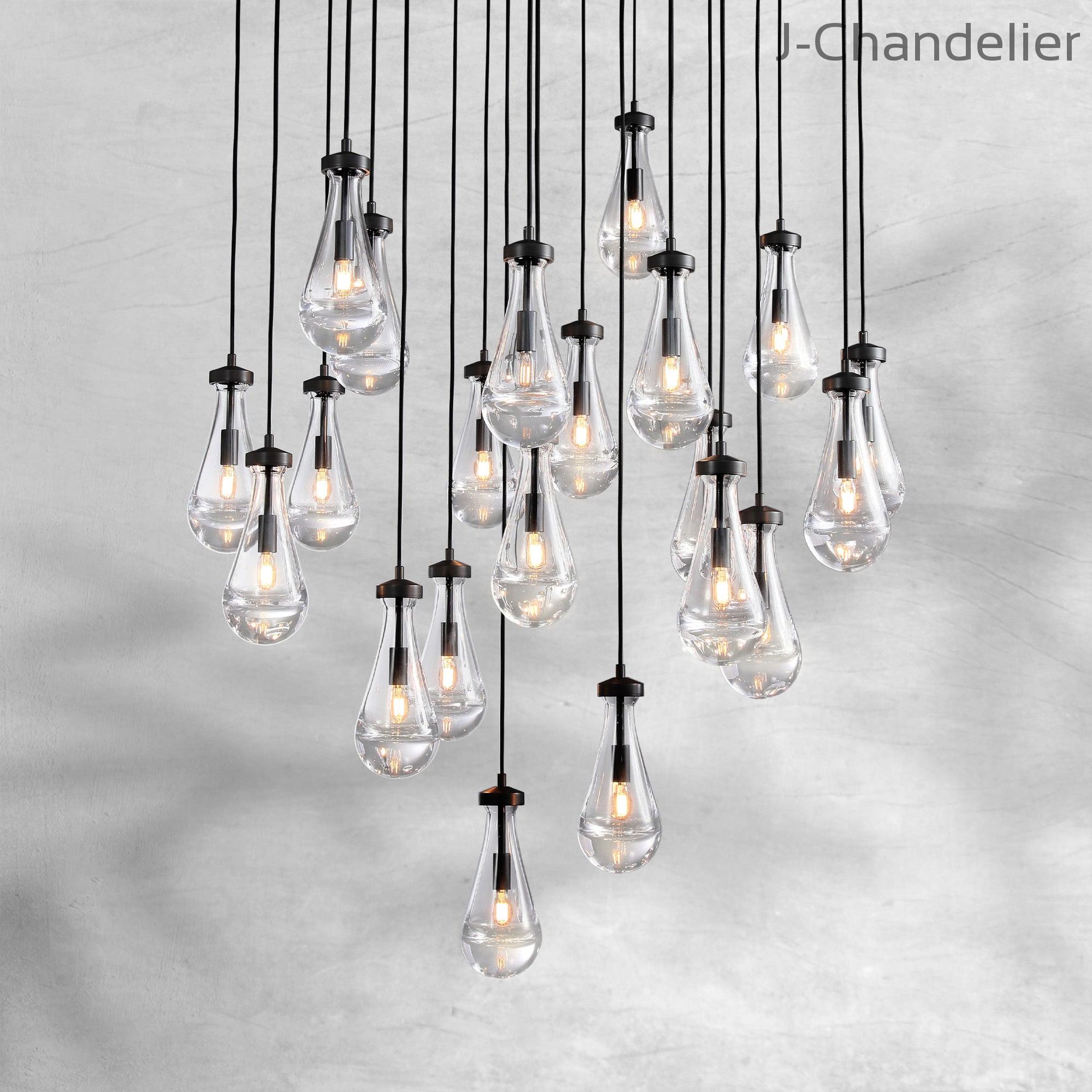 Raindrop Round Chandelier 47"