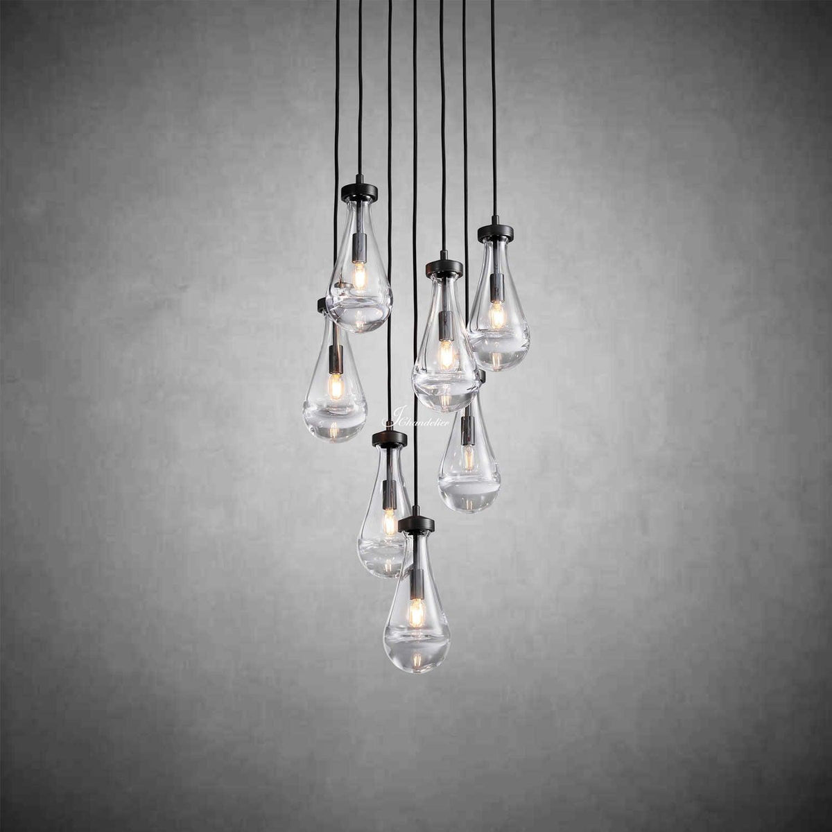 JC Raindrops Round Chandelier