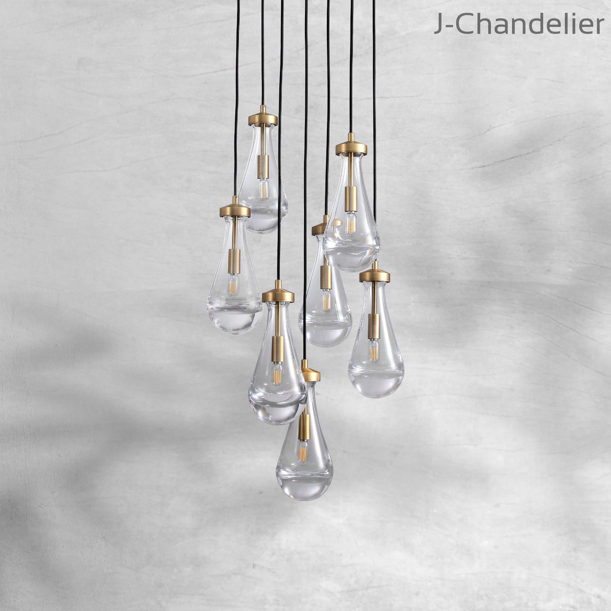 Raindrop Round Chandelier 18"