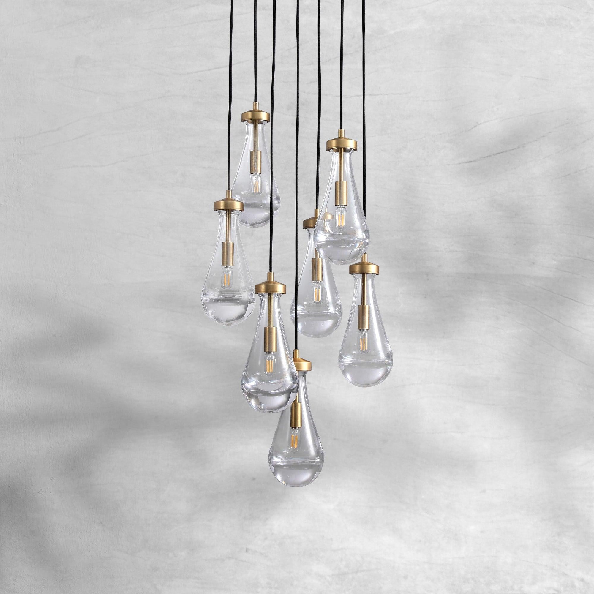 Raindrop Round Chandelier 18"