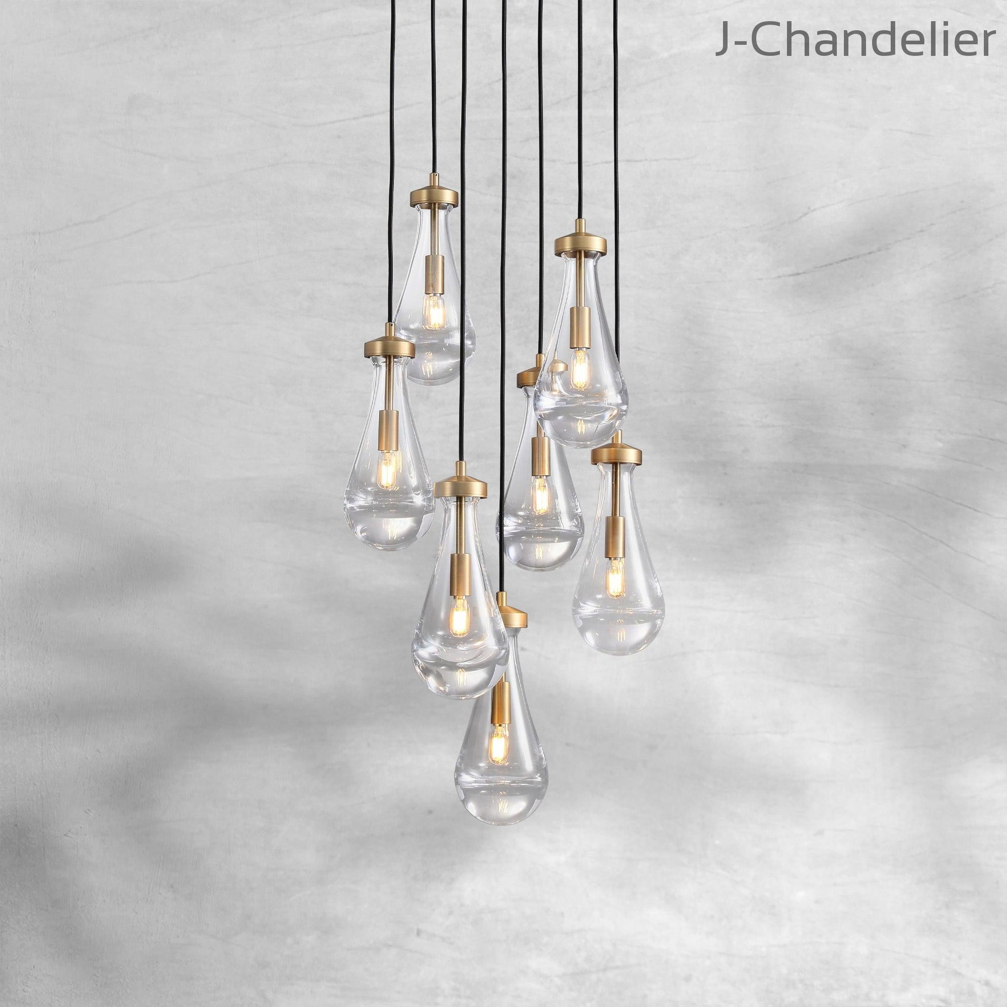 Raindrop Round Chandelier 18"