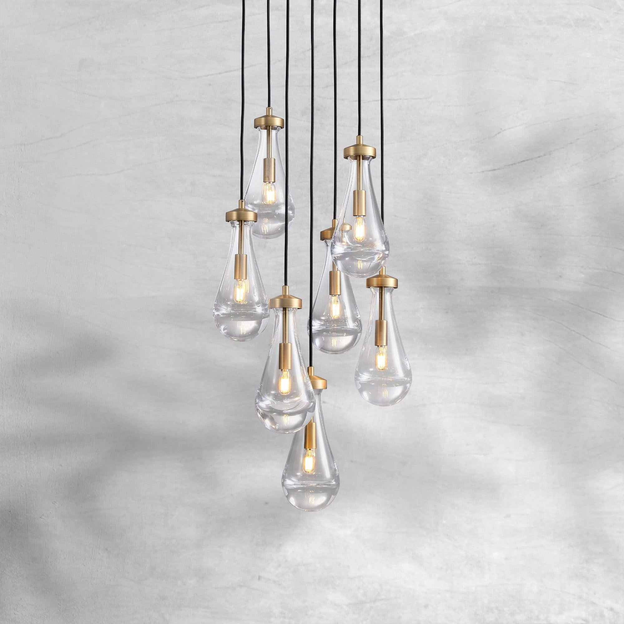 Raindrop Round Chandelier 18"