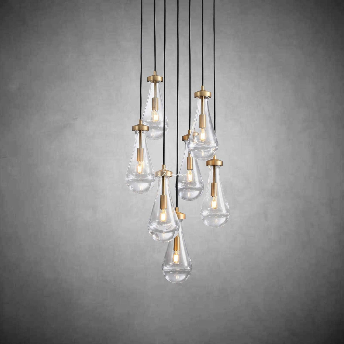 JC Raindrops Round Chandelier