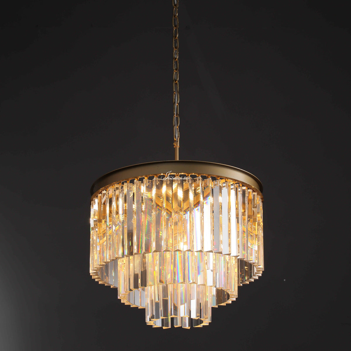 1920s Orion Art Deco Round Chandelier 20"