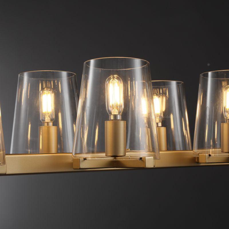 Prism Glass Linear Chandelier 49"60"