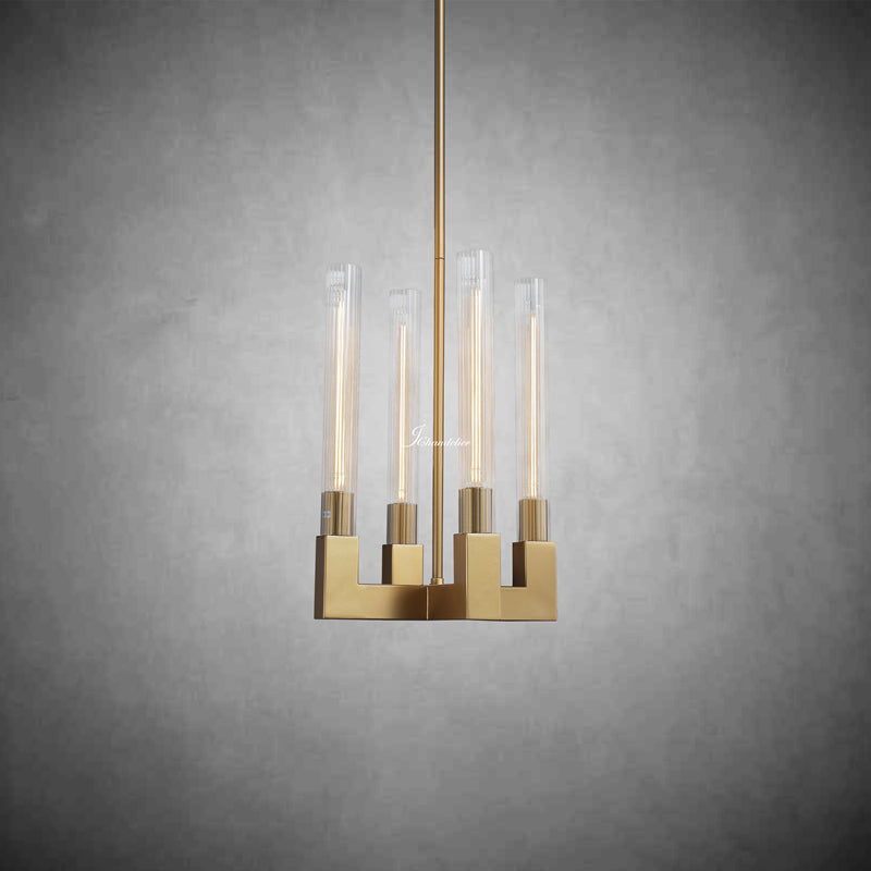 JC Prismatic Candlestick Series Glass Pendant