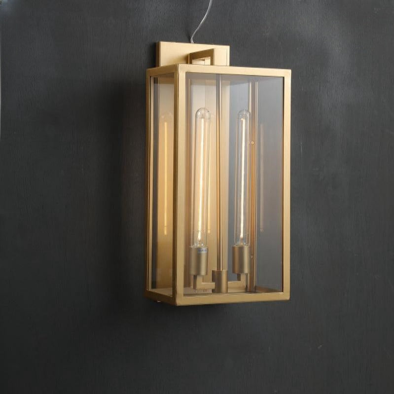 Baker Outdoor Square Lantern Wall Sconce 28"