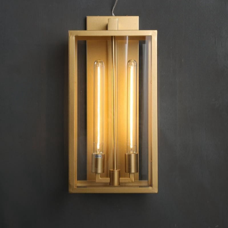 Baker Outdoor Square Lantern Wall Sconce 28"