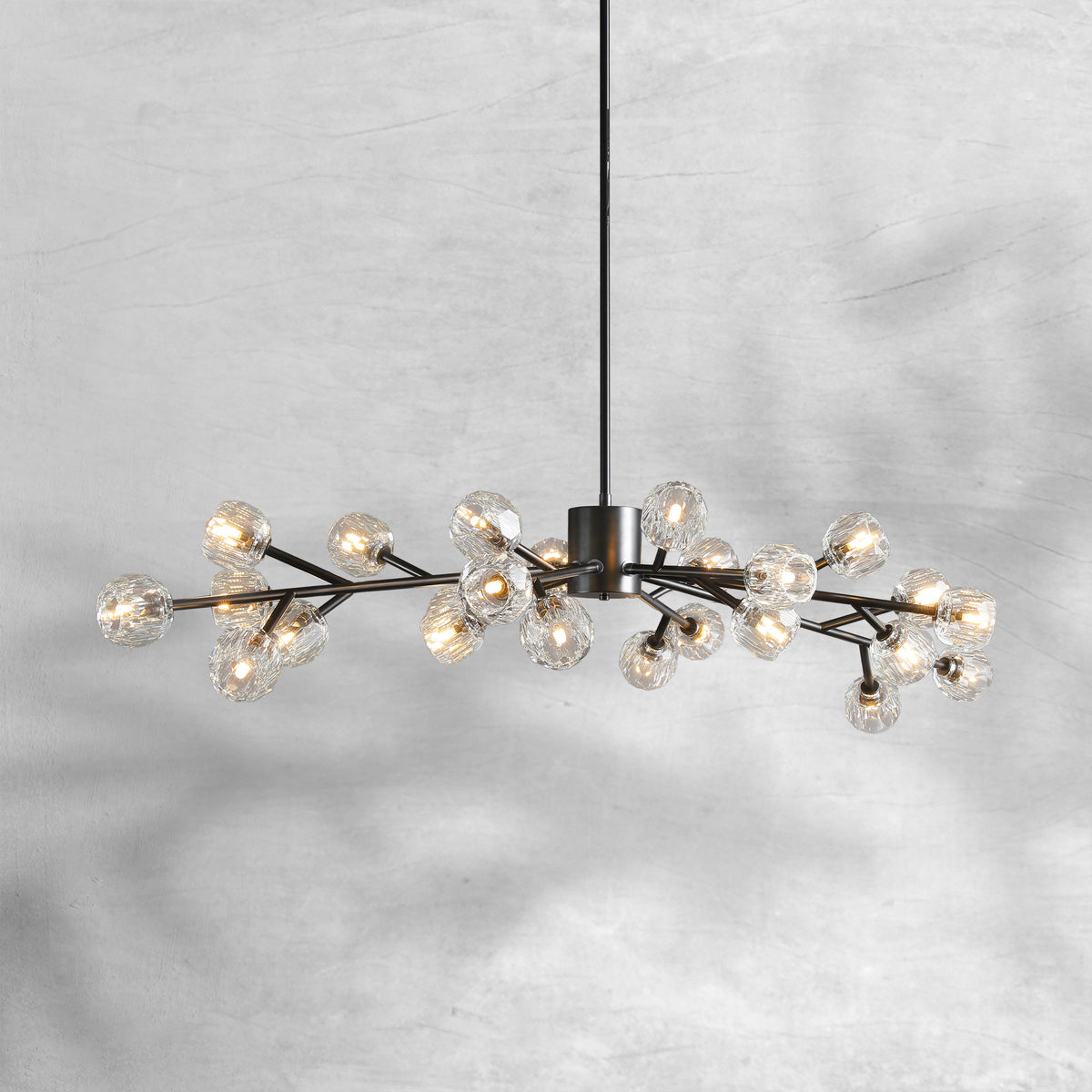 Bruma Glass Round Chandelier 24"36"48"60"72"