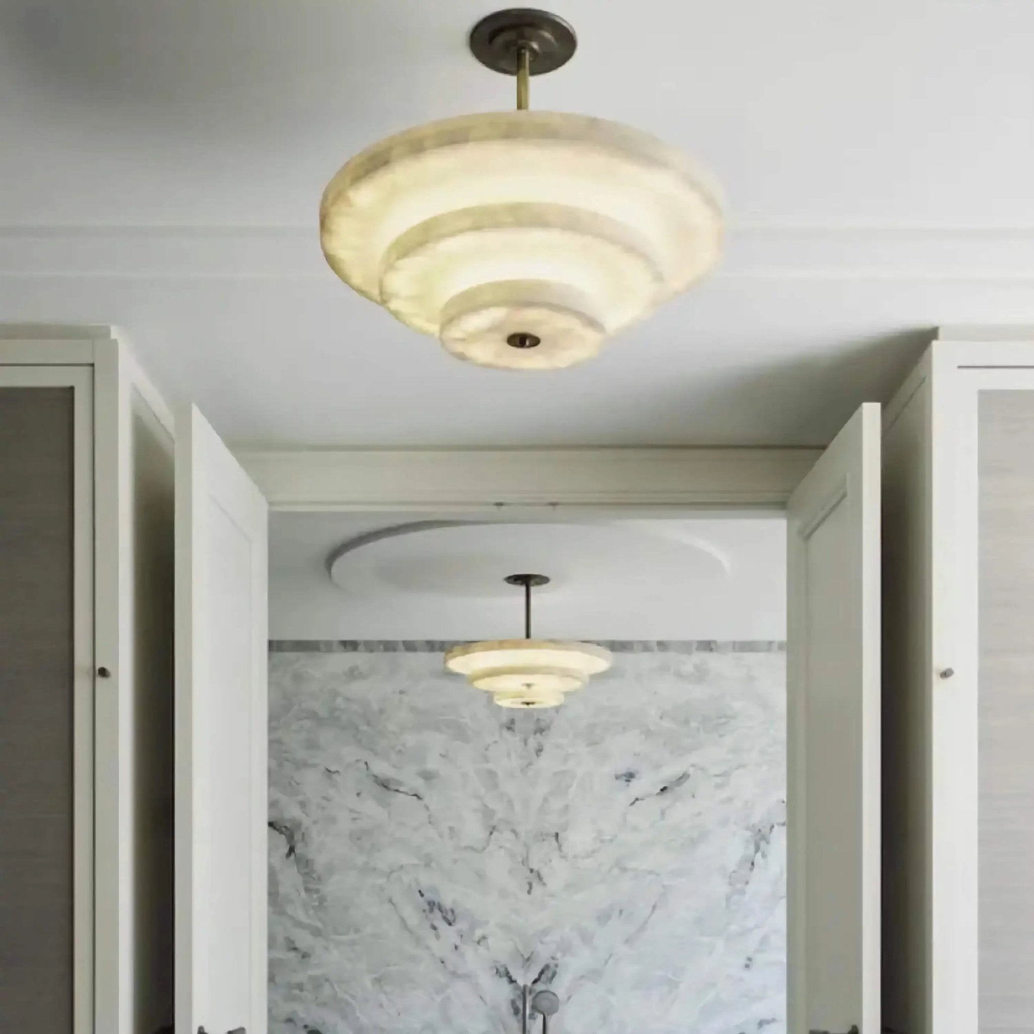 Ice Queen Alabaster Chandelier - Merlin Lamps