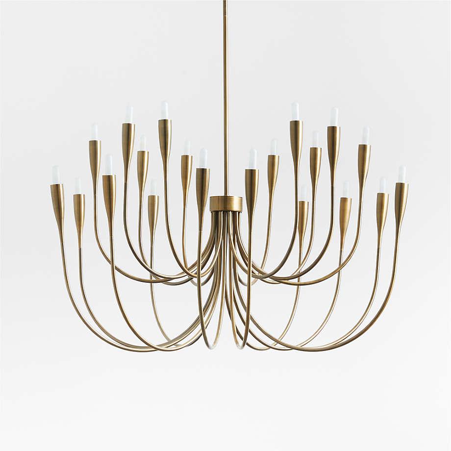Liona Large Brass Candelabra Chandelier Light