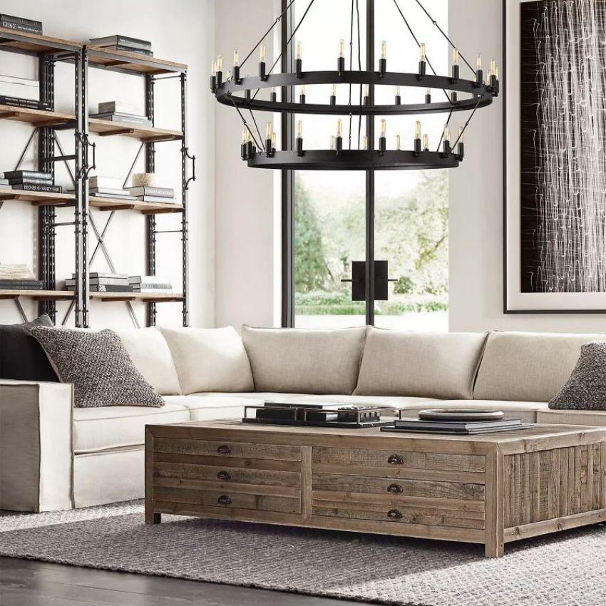 Celestine Vintage Filament 2-Tier Chandelier